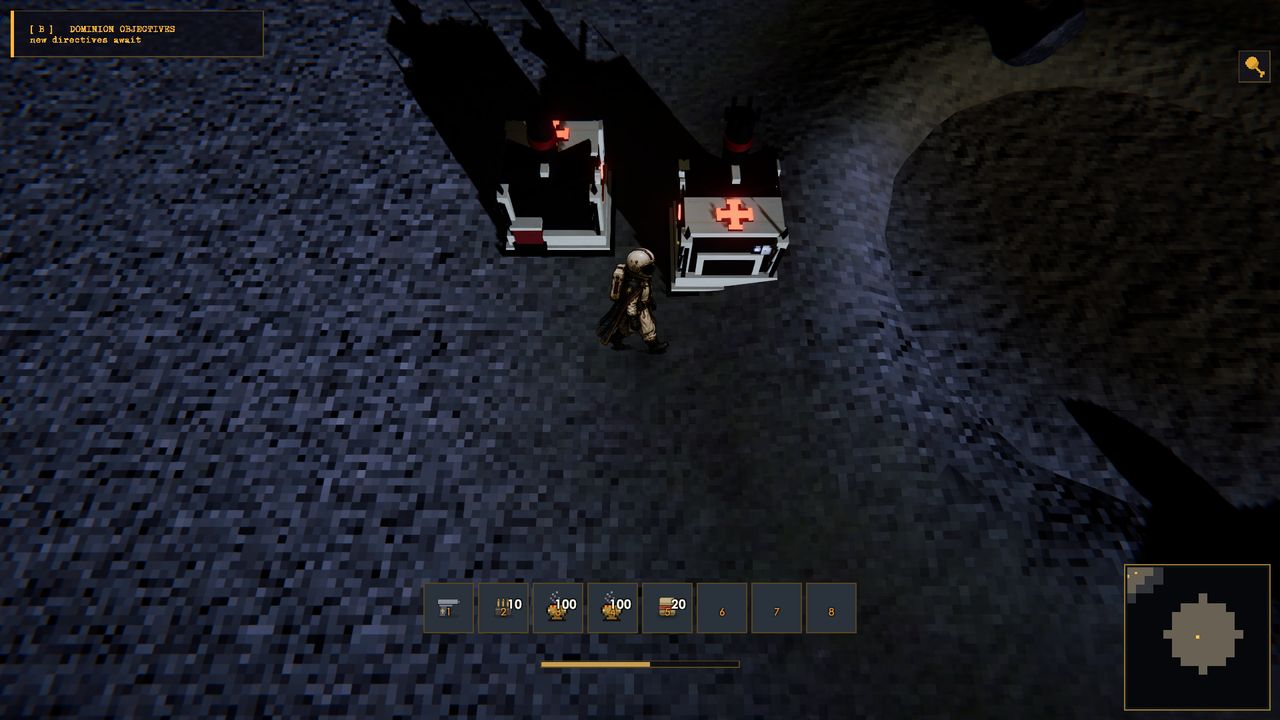 A furnace bearing a glowing cross